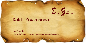 Dabi Zsuzsanna névjegykártya